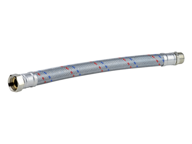 Flexible Galva droit - Long. 600 mm <br><span>Raccords MF 1 1/4''</span>
