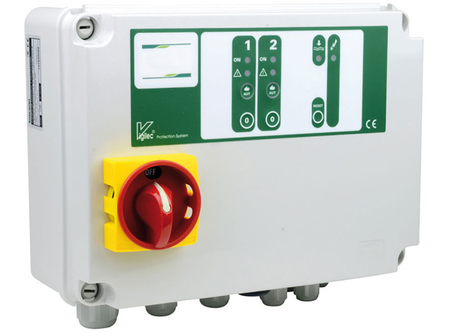 Coffret de gestion pour pompe de relevage <br><span>1 pompe - Protection pompe 12 A</span>
