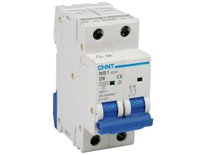 Disjoncteur modulaire 2 pôles <br><span>Courbe D - 400v - 32 A - 10 kA</span>