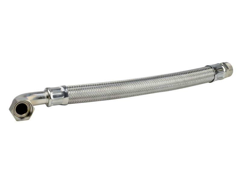 Flexible Inox coudé - Long. 500 mm <br><span>Raccords MF ¾''</span>