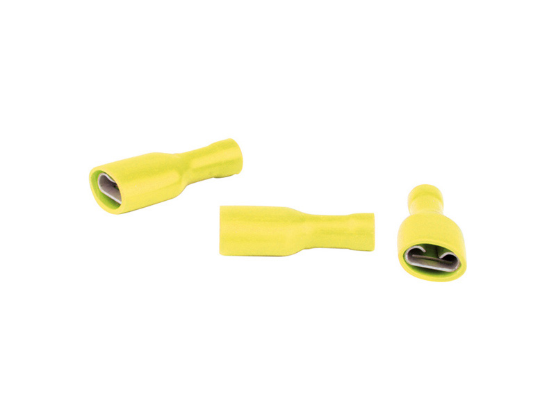 Clip femelle isolé à sertir <br><span>Largeur 6.3mm - FASTON jaune</span>