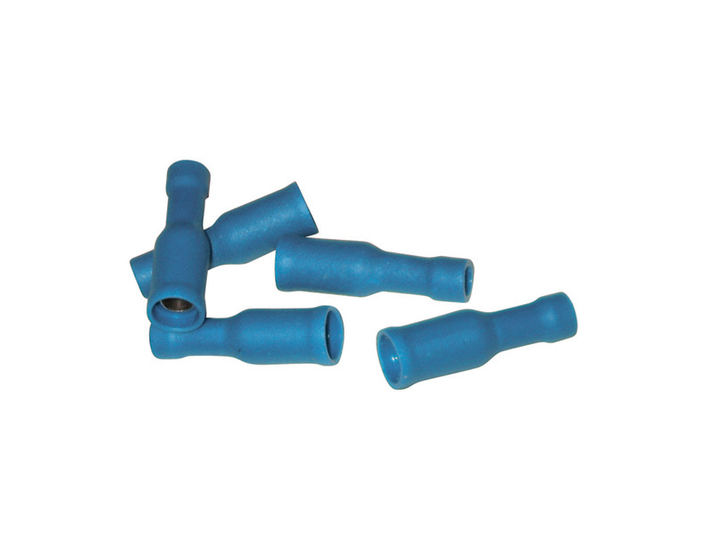 Fiche ronde femelle 4mm - Bleu