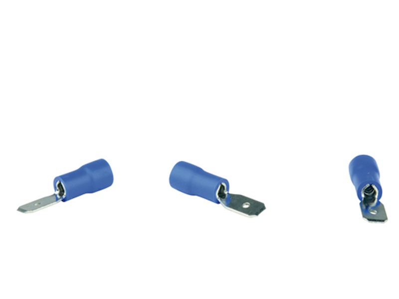 Languette mâle pré-isolé <br><span>Largeur 6.3mm - Bleu</span>